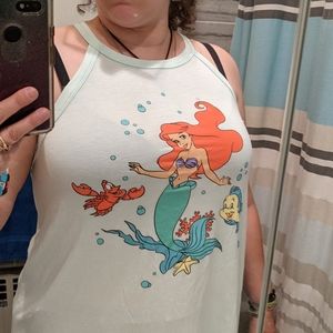 mint green Ariel tank top mesh back 2X